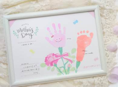 母の日ワークショップ!手形足形アート