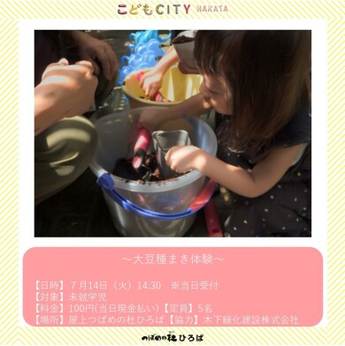 ~大豆の種まき体験~